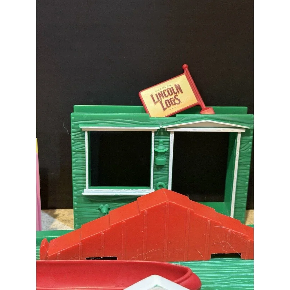Lincoln Logs Old West Trading Post 220+ pc Building Set w/ Bucket Complete